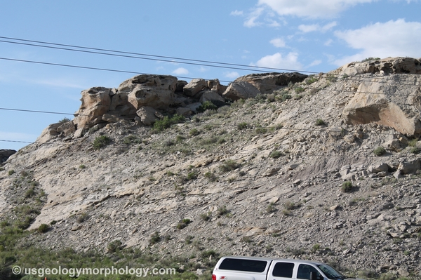 Ericson sandstone in Rock Springs, western half of Rock Springs uplift, Wyoming