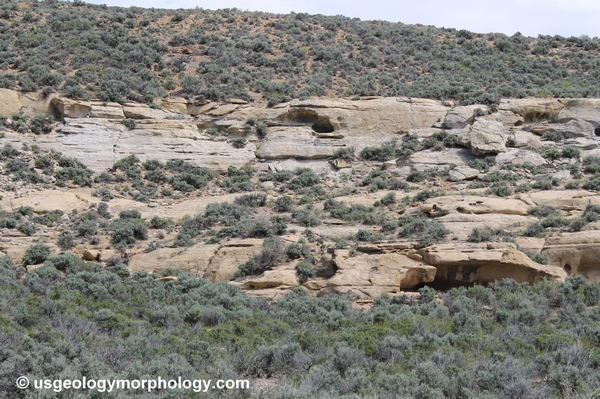 Rock Springs formation sandstone, west of Superior, eastern half of Rock Springs uplift, Wyoming