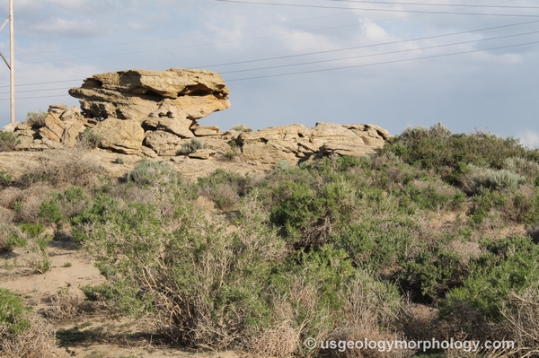 Ericson sandstone, north of Rock Springs, in the western half of Rock Springs uplift, Wyoming