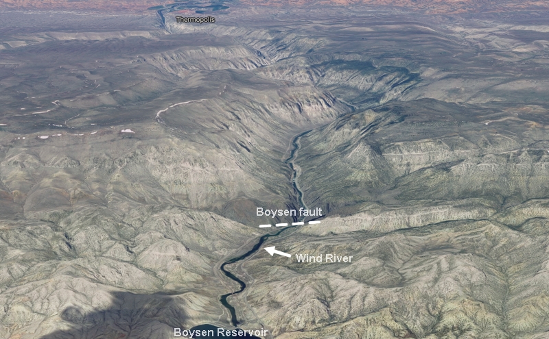 3-D view of Wind River canyon